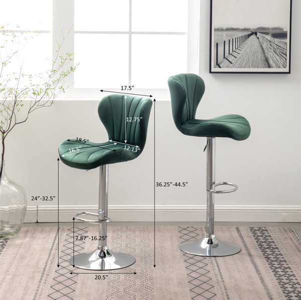 Renea swivel adjustable height bar stool orren ellis upholstery hotsell